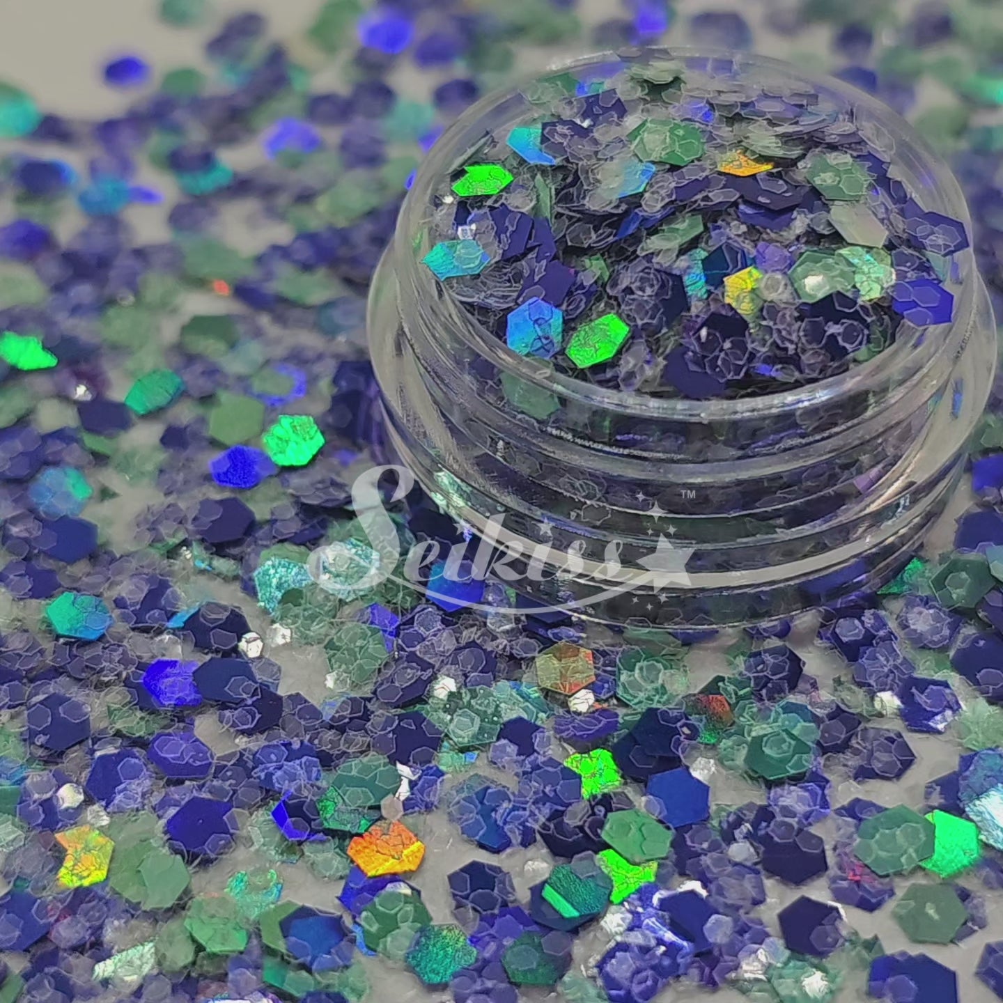 Blue December Holographic Chunky Glitter - Multicolor Glitter Blue December Holographic Chunky Glitter - Multicolor Glitter