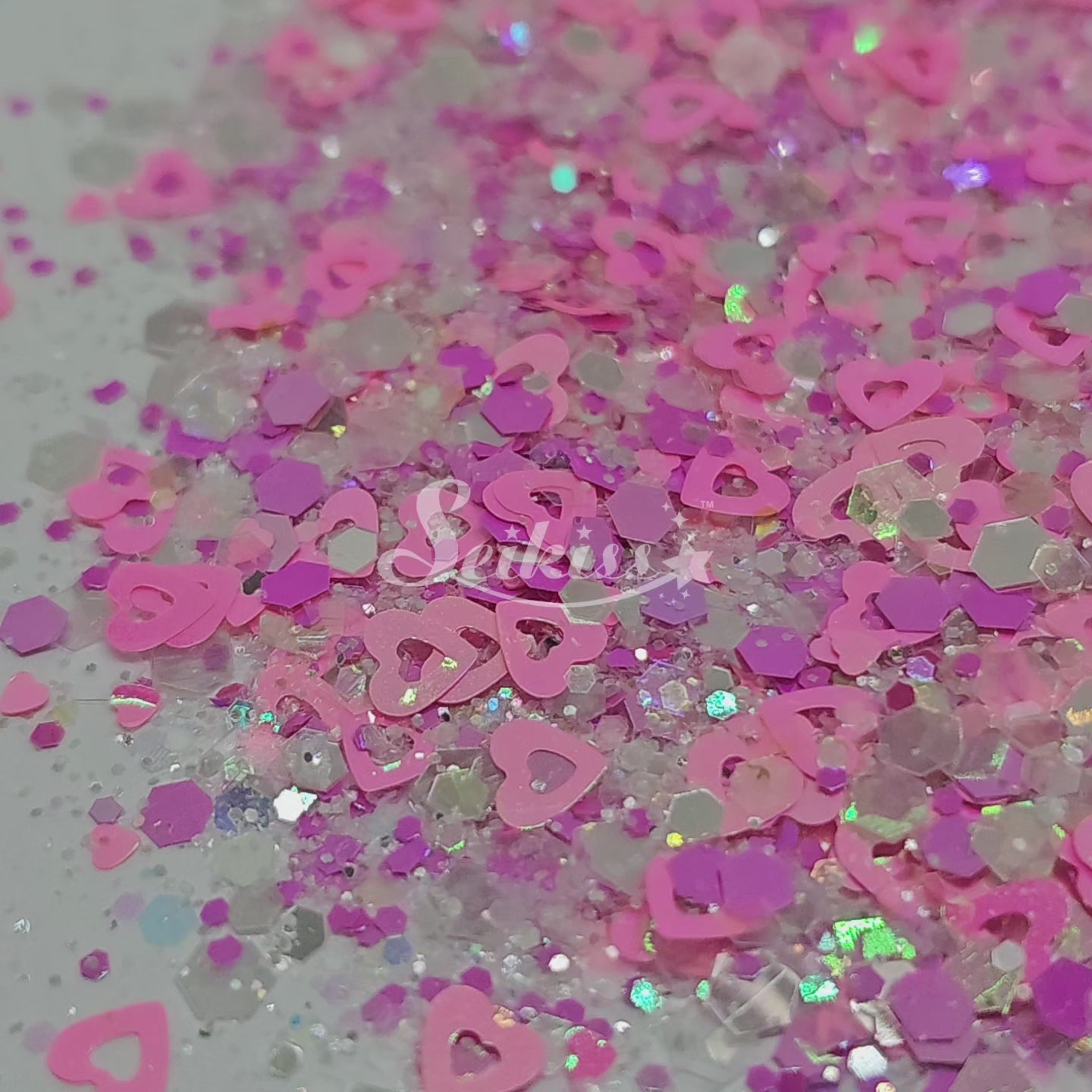 Juliet - Pink Glitter Hearts Juliet - Pink Glitter Hearts