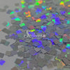 Silver Holo Squares Shape Glitter - Silver Glitter Silver Holo Squares Shape Glitter - Silver Glitter