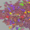 Rose Autumn Leaf Shape Glitter - Pink Glitter Rose Autumn Leaf Shape Glitter - Pink Glitter
