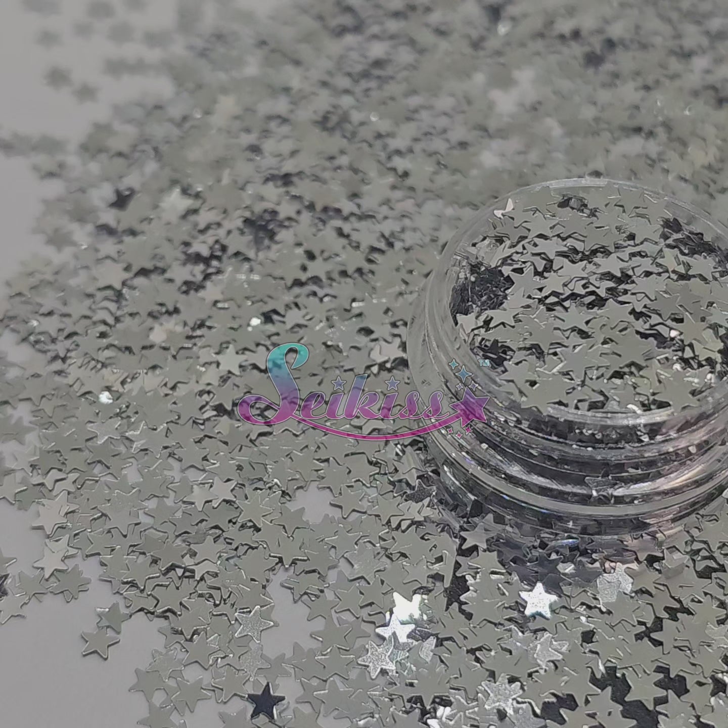 Silver Stars Metallic Shape Glitter - Silver Glitter Silver Stars Metallic Shape Glitter - Silver Glitter