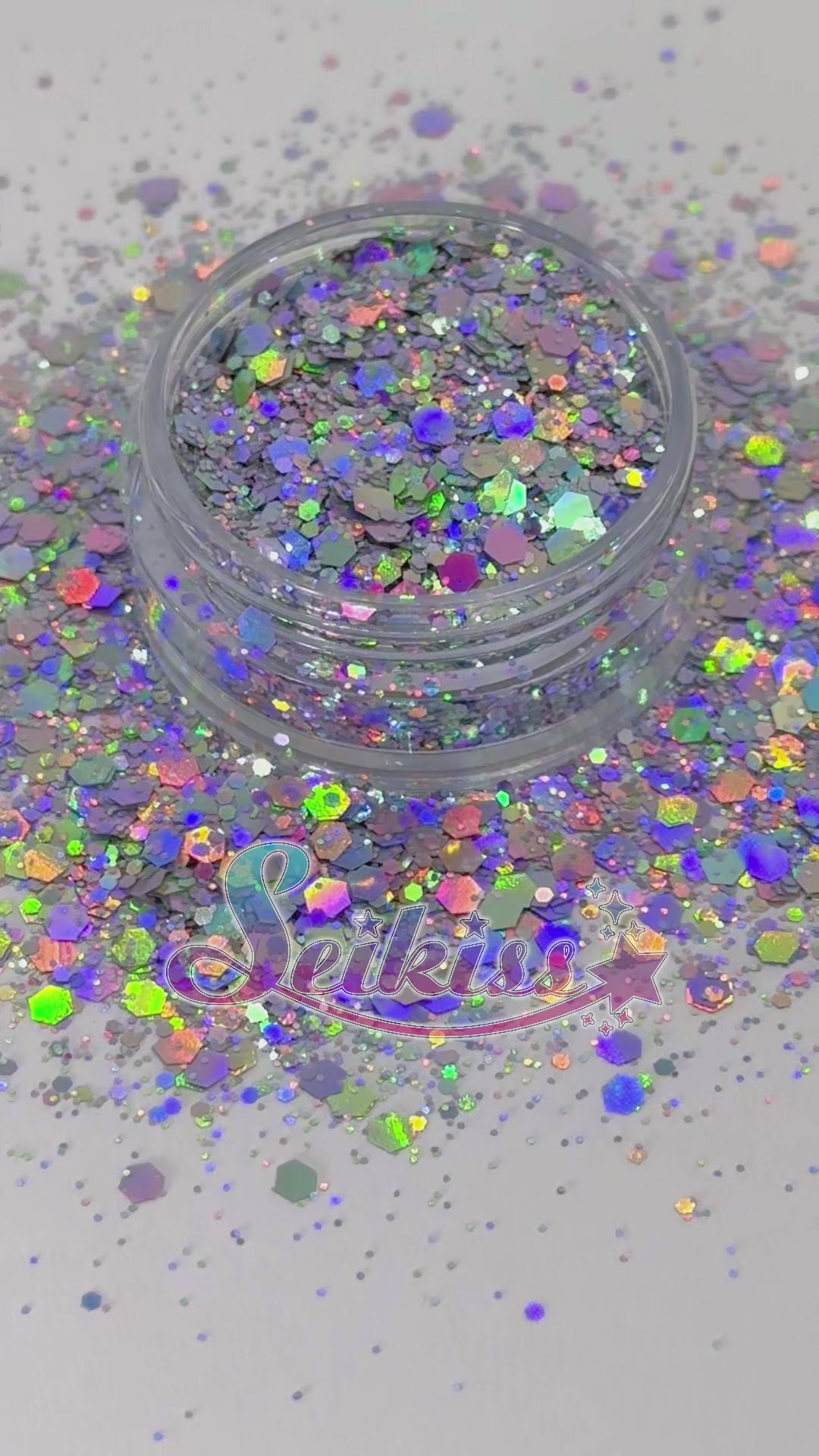Stars Crossed Galaxy Holographic Chunky Glitter - Silver Glitter Stars Crossed Galaxy Holographic Chunky Glitter - Silver Glitter