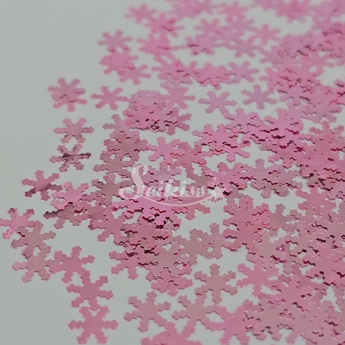 Pink Snowflakes Shape Glitter - Pink Glitter Pink Snowflakes Shape Glitter - Pink Glitter