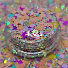 Chloe Chunky Glitter - Multicolor Glitter Orange,Pink and Blue Chloe Chunky Glitter - Multicolor Glitter Orange,Pink and Blue