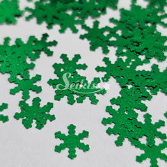 Green Snowflakes Shape Glitter - Green Glitter Green Snowflakes Shape Glitter - Green Glitter
