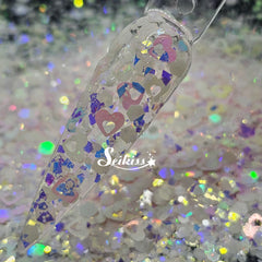Sweetheart - White Iridescent Glitter Sweetheart - White Iridescent Glitter