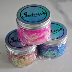 Flakes Glitter Bundle (Set of 3) - Purple, Pink and Gold Glitter Flakes Glitter Bundle (Set of 3) - Purple, Pink and Gold Glitter
