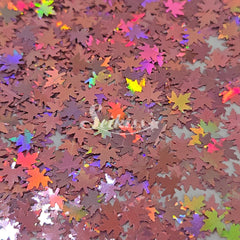 Rose Autumn Leaf Shape Glitter - Pink Glitter Rose Autumn Leaf Shape Glitter - Pink Glitter