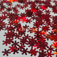 Red Snowflakes Shape Glitter - Red Glitter Red Snowflakes Shape Glitter - Red Glitter