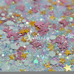 Ballerina Glitter Mix - Star and bow Shape Glitter Ballerina Glitter Mix - Star and bow Shape Glitter