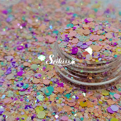 Chloe Chunky Glitter - Multicolor Glitter Orange,Pink and Blue Chloe Chunky Glitter - Multicolor Glitter Orange,Pink and Blue