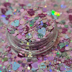 In Love - Pink Glitter with Hearts In Love - Pink Glitter with Hearts