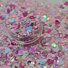 In Love - Pink Glitter with Hearts In Love - Pink Glitter with Hearts