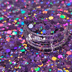 Amethyst Galaxy Holographic Chunky Glitter - Purple Glitter Amethyst Galaxy Holographic Chunky Glitter - Purple Glitter