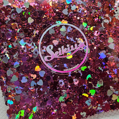 Valentina - Red Glitter with Hearts Valentina - Red Glitter with Hearts