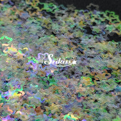 Iridescent Kawaii Stars Shape Glitter - White Glitter Iridescent Kawaii Stars Shape Glitter - White Glitter
