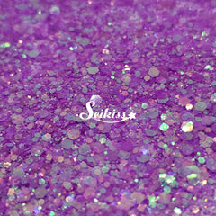 Heather Purple Iridescent Small Glitter - Purple Glitter Heather Purple Iridescent Small Glitter - Purple Glitter