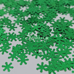 Green Snowflakes Shape Glitter - Green Glitter Green Snowflakes Shape Glitter - Green Glitter
