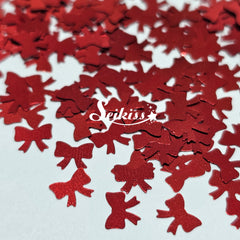 Red Bows Shape Glitter - Red Glitter Red Bows Shape Glitter - Red Glitter