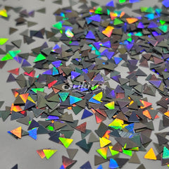 Silver Holo Triangles Shape Glitter - Silver Glitter Silver Holo Triangles Shape Glitter - Silver Glitter