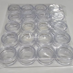 Clear Jars for Glitter, Nails, Rhinestones - Storage Jars Clear Jars for Glitter, Nails, Rhinestones - Storage Jars