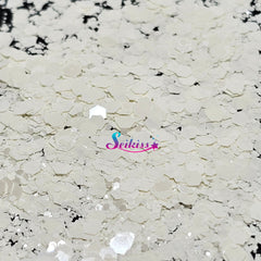 Vanilla Metallic Chunky Glitter - White Glitter Vanilla Metallic Chunky Glitter - White Glitter