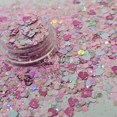 In Love - Pink Glitter with Hearts In Love - Pink Glitter with Hearts