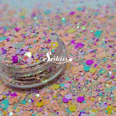 Chloe Chunky Glitter - Multicolor Glitter Orange,Pink and Blue Chloe Chunky Glitter - Multicolor Glitter Orange,Pink and Blue