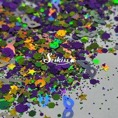 New Orleans Shape Glitter - Purple Glitter New Orleans Shape Glitter - Purple Glitter