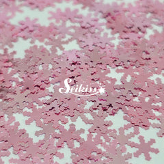 Pink Snowflakes Shape Glitter - Pink Glitter Pink Snowflakes Shape Glitter - Pink Glitter