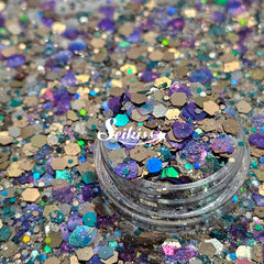 Royal Coast Chunky Glitter Mix- Gold and Purple Glitter Royal Coast Chunky Glitter Mix- Gold and Purple Glitter
