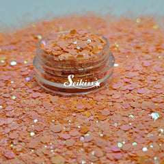 Georgia Peach Chunky Glitter - Orange Glitter Georgia Peach Chunky Glitter - Orange Glitter