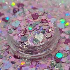 In Love - Pink Glitter with Hearts In Love - Pink Glitter with Hearts