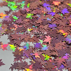 Rose Autumn Leaf Shape Glitter - Pink Glitter Rose Autumn Leaf Shape Glitter - Pink Glitter