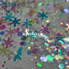 Iridescent Winter Chunky Glitter - White Glitter Iridescent Winter Chunky Glitter - White Glitter