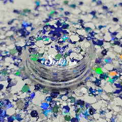 Winter in Blue Holographic Chunky Glitter - Blue Glitter Winter in Blue Holographic Chunky Glitter - Blue Glitter