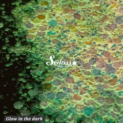 Pink Glow in the dark Chunky Glitter - Pink Glitter Pink Glow in the dark Chunky Glitter - Pink Glitter