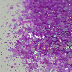 Heather Purple Iridescent Small Glitter - Purple Glitter Heather Purple Iridescent Small Glitter - Purple Glitter