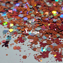 Valentina - Red Glitter with Hearts Valentina - Red Glitter with Hearts