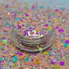 Chloe Chunky Glitter - Multicolor Glitter Orange,Pink and Blue Chloe Chunky Glitter - Multicolor Glitter Orange,Pink and Blue
