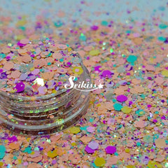 Chloe Chunky Glitter - Multicolor Glitter Orange,Pink and Blue Chloe Chunky Glitter - Multicolor Glitter Orange,Pink and Blue
