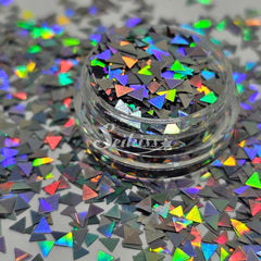 Silver Holo Triangles Shape Glitter - Silver Glitter Silver Holo Triangles Shape Glitter - Silver Glitter