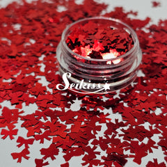 Red Bows Shape Glitter - Red Glitter Red Bows Shape Glitter - Red Glitter