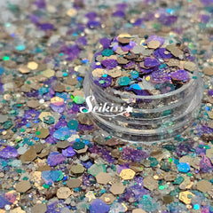 Royal Coast Chunky Glitter Mix- Gold and Purple Glitter Royal Coast Chunky Glitter Mix- Gold and Purple Glitter