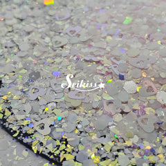 Sweetheart - White Iridescent Glitter Sweetheart - White Iridescent Glitter