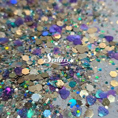 Royal Coast Chunky Glitter Mix- Gold and Purple Glitter Royal Coast Chunky Glitter Mix- Gold and Purple Glitter
