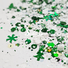 Winter in Green Chunky Glitter - Green Glitter Winter in Green Chunky Glitter - Green Glitter