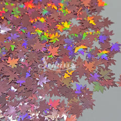 Rose Autumn Leaf Shape Glitter - Pink Glitter Rose Autumn Leaf Shape Glitter - Pink Glitter
