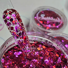 Razzleberry Chameleon Chunky Glitter - Red Glitter / Purple Glitter Razzleberry Chameleon Chunky Glitter - Red Glitter / Purple Glitter