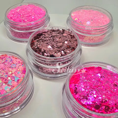 Pink Glitter Bundle (Set of 5) - Pink Glitter Pink Glitter Bundle (Set of 5) - Pink Glitter